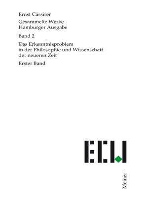 cover image of Das Erkenntnisproblem in der Philosophie und Wissenschaft der neueren Zeit. Erster Band